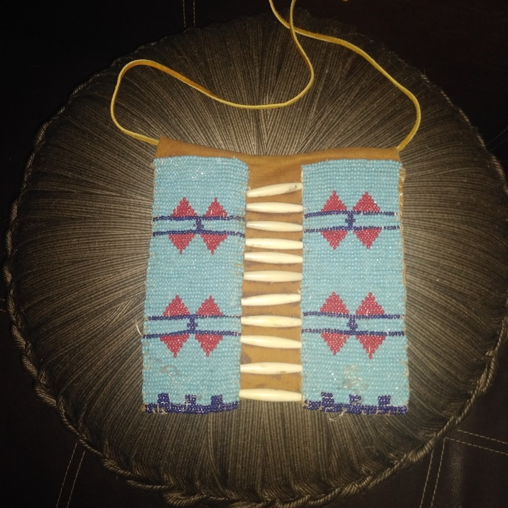 Antique authentic lndian tribal  plate.